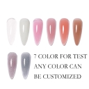 JOUS Milky Sheer Jelly Effect Gel Polish Semi-Transparent Nail Gel for Layered Designs with Buildable Color & Glossy Finish