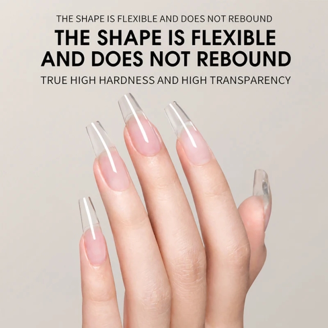 High Transparency No Heat clear Poly Liquid Nail Extension Gel Polish Eco-Friendly Hard Gel Nail  Tpo Free Hema Free