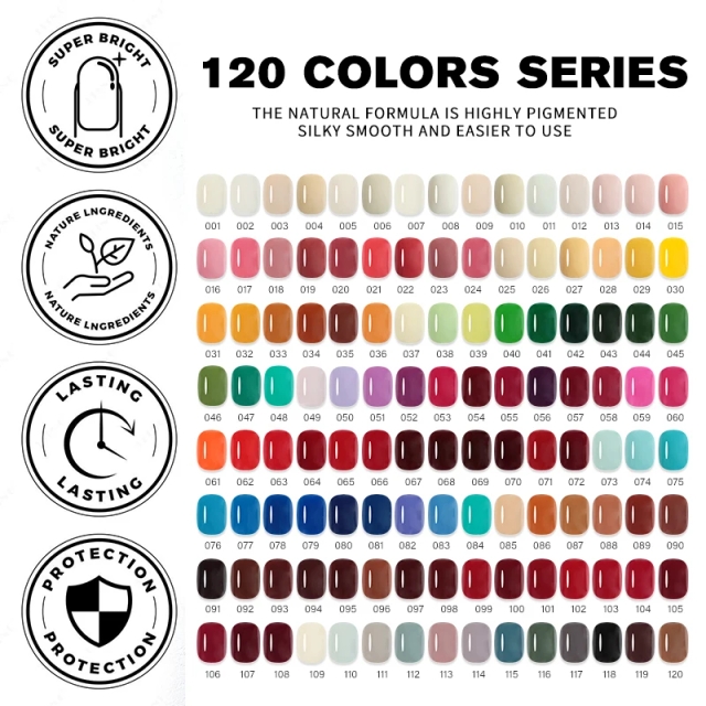 JOUS 120 Colors Gel Nail Polish Uv Varnish Nails Gels Kit Neon Resin Uv Glitter Gel Customizable Colorful Odorless Nail Polish