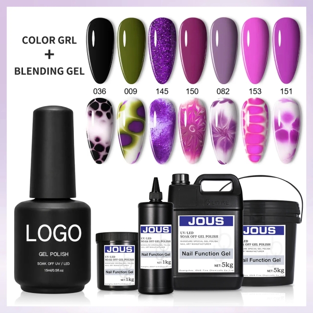 Private Label TPO HEMA-Free Self-Leveling Fast Curing Quick Blooming Gel Nail Polish Low Odor Non-Irritating Blooming Gel As
