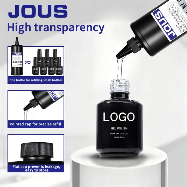 High Hardness Custom No Wipe Top Coat Sealing Gel Anti Scratch Resists Damage 1kg Bulk Refill UV LED Professional Salon