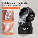Strong Adhesive No Wipe Resin Uv Gel with Sticking Decorations Custom Gel Rhinestone Glue for Nails 3d 5d Uv Sculpture Gel