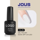 JOUS OEM/ODM Milky White Solid Color Gel Polish High Gloss Non Chip Salon Quality with Strong Adhesion & Rich Color Collection