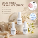15ml 1kg Not Overflow Glue Long-lasting Firm Thick Solid Gel Nail Glue for Press on Nails Private Label Solid Press-on Nail Gel