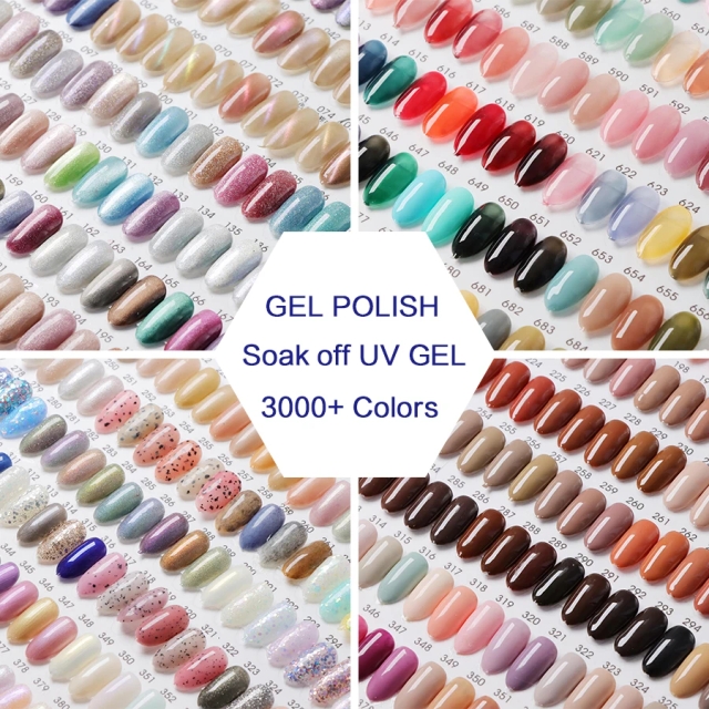 JOUS Free Samples OEM Factory UV Gel Soak Off Nail Kit Professional Nail Gel Polish Highly Pigmented Solid Gel Polish Set