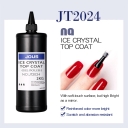 JOUS OEM Quick Dry No Wipe Crystal Top Coat for Nail Art with Wear Resistant Dust Free Finish and Magic Mirror Powder Compatible