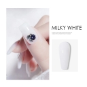 JOUS Quick Dry Milky White Solid Gel Nail Polish High Gloss Non Chip Salon Quality with Strong Adhesion & Rich Color Collection