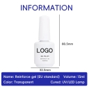 Anti-Cracking Reinforce Gel 3-Free HEMA TPO Free High Transparency for Weak Nails EU Compliant Salon Grade Wholesale Gel 15ml