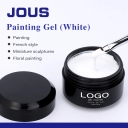 Opaque White Color Painting Gel High Pigment Gel with Strong Coverage &Superior Clarity for Gradient Effect &Custom Color Mixing