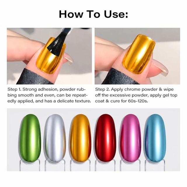 Chrome Top Coat for Powder Rubbing HEMA Free TPO Free High Gloss Mirror Shine EU Version Sealer Private Label Wholesale 15ml