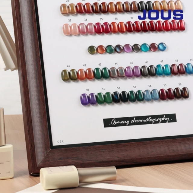 JOUS Professional 56-Color French Water Base Cat Eye Non-Toxic Gel Polish Set OEM Customized Bulk Designer Nail Polish Bottle