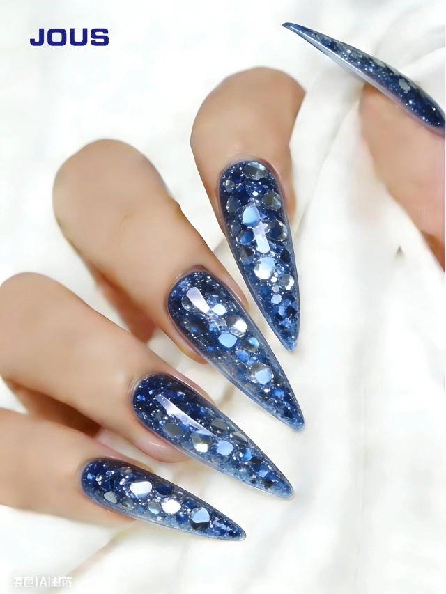JOUS Vibrant Glitter Gel Polish with Visible Sparkling Sequins and Starlight Effect for Nail Art High Shine Finish Soak Off