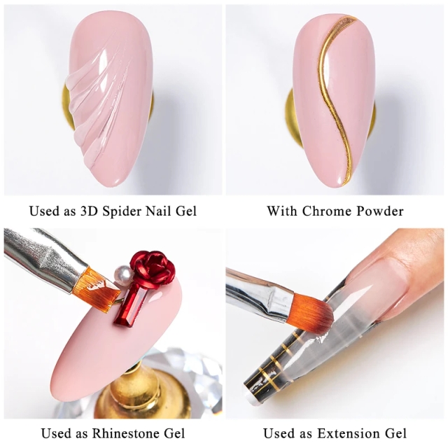 JOUS Multi Purpose Nail Art Glue for Flat Back Rhinestones & Nail Decor Easy Apply No Residue Professional Manicure Adhesive