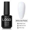 Pastel White Liquid UV Gel Nail Polish 15ml Soak Gel Polish UV Light Cure Long Lasting Nail Art DIY Manicure Home