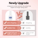 One Step Gel Nail Polish Brands Best With Chrome Base Top Nail Art at Home Starter Manicure Vegan Gel Polish With Logo