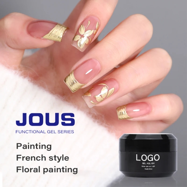 JOUS Special Golden High-Pigment Painting Gel for Nail Art with Exceptional Color Saturation Strong Coverage & Superior Clarity