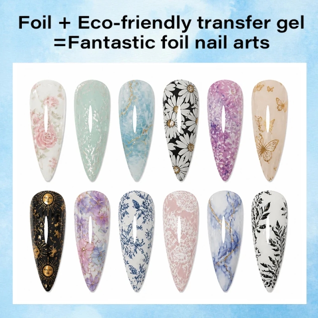 Hema/Tpo/HPMA Free Transfer Gel 15ml Eco-friendly Long-lasting Nail Art Foil Glue Transfer Gel for Nails Glue Art Stickers