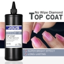 JOUS No Wipe Top Coat Gel 1KG Clear Resin Nail Finish Gel Quick Dry for Home and Salon Use