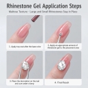 High Transparency Strong Adhesion Non Wipe Rhinestone Gel Long Lasting No Yellowing Nail Gem Rhinestone diamond Glue for Nails