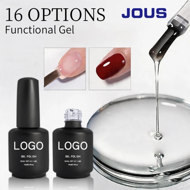 Wholesale Hema Free Functional Nail Gel 16 Options Bulk UV LED Top Coat Soak Off No Wipe Base Gel Varnish for Professional Salon