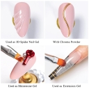 JOUS No Wipe Clear Rhinestone Gel Strong Adhesive Slow Flow Glue with High Transparency & Non-Yellowing 60s LED Cured