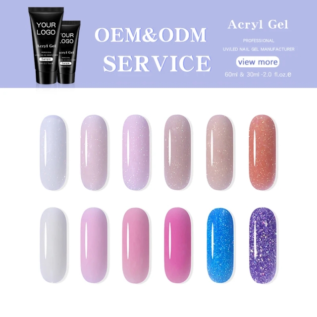 JOUS Wholesale Professional Acrylic Gel for Nail Extension with Strengthening & Soak Off Effect UV LED Cured Nail Art Gel Polish