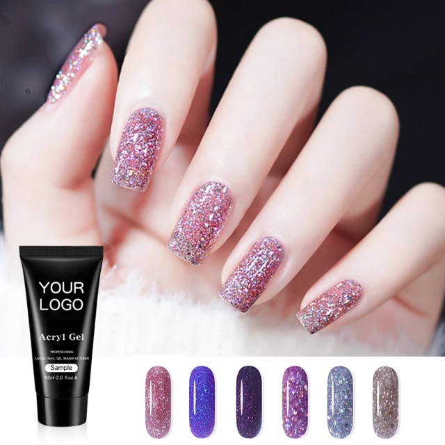 JOUS Multi-Function Acrylic Gel for Nail Extension Builder Strengthener and Soak Off Gel Polish in One UV LED Cured