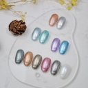JOUS Ultra Shiny Mirror Silver Metallic Gel Nail Polish for Salon & DIY Nails with High Reflection & Long Lasting Effect