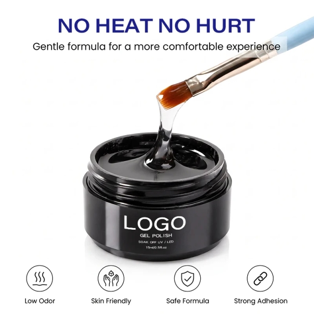 5-second Quick-drying Zero-pain Non-Toxic Eco-Friendly clear Nail Extension Gel Set TPO TMPTA Hema Free  Para Unas