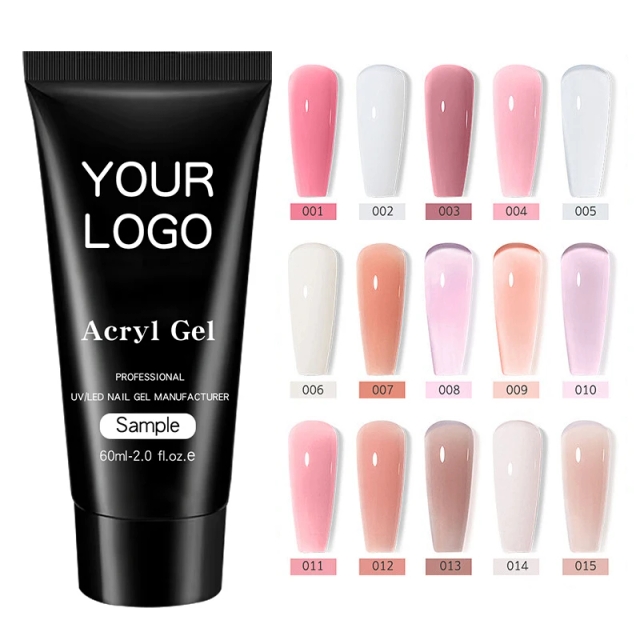 JOUS Nude Acrylic Gel for Easy Nail Extension & Strengthening Salon Quality Soak Off Gel Polish for DIY or Professional Manicure