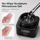 3d Nail Sculpture Carving Gel clear Non Wipe Rhinestone Gel Strong Adhesion Rhinestone Glue for Nails Moding Nail Gel Polish