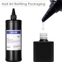 JOUS No Wipe Top Coat Gel 1KG Clear Resin Nail Finish Gel Quick Dry for Home and Salon Use