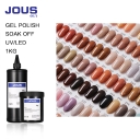 JOUS Non-toxic Nail Gel Polish Nude Colors LED Lamp 1kg Free Sample Color Palette Wholesale Manicure Salon Logo UV Gel