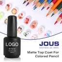 JOUS Wipe Matte Top Coat for Nail Art Pigment Drawing Design with Velvet Finish High Color Pencil Adhesion & No Greasy Residue