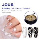 Vibrant Special Golden Nail Art Painting Gel with Adjustable Color & Excellent Opacity for Detail Work & Smooth Gradient Effects