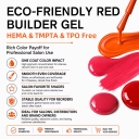 Custom Builder Gel Tpo Free Hema Free TMPTA Free Eco-friendly Red Gel Polish Coleccion Healthy Builder Gel for Nails No Burn 1kg