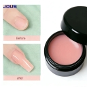 JOUS Painless Soak off Nude UV Gel No Heat Feel & No Yellowing Nail Extensions Glitter Art 60s LED Cure Easy Sculpting