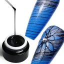 Jet Black No-Wipe Spider Web Gel Nail Art DIY 60s Stretchy Gel for Precise Line Drawing Nail Extension & Mirror Chrome Powder