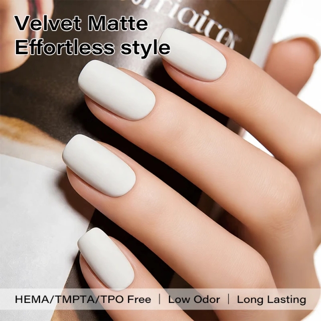 Pastel White Liquid UV Gel Nail Polish 15ml Soak Gel Polish UV Light Cure Long Lasting Nail Art DIY Manicure Home