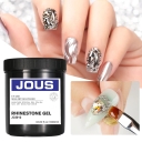 JOUS High Transparency Non-Toxic Nail Art No Wipe Gap Filling Soak Rhinestone Gel 60s LED Cure Anti Scratch Durable Nail Salon