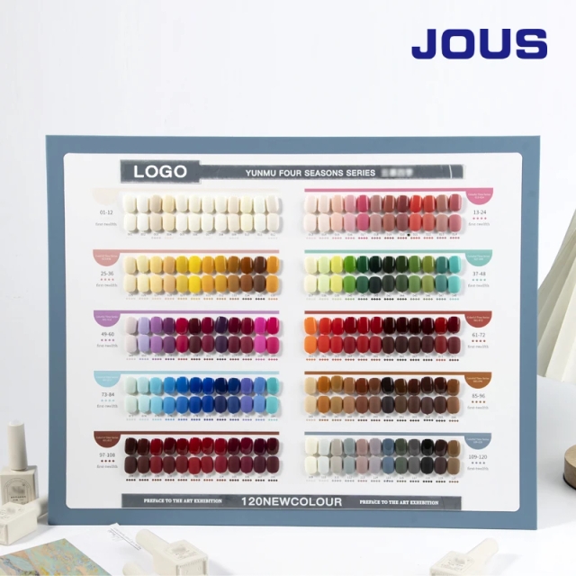 JOUS Wholesale DIY Use French Style 3D Gel Polish Set 120 Colors Eco-Friendly Vegan Long Lasting Custom Logo Salon