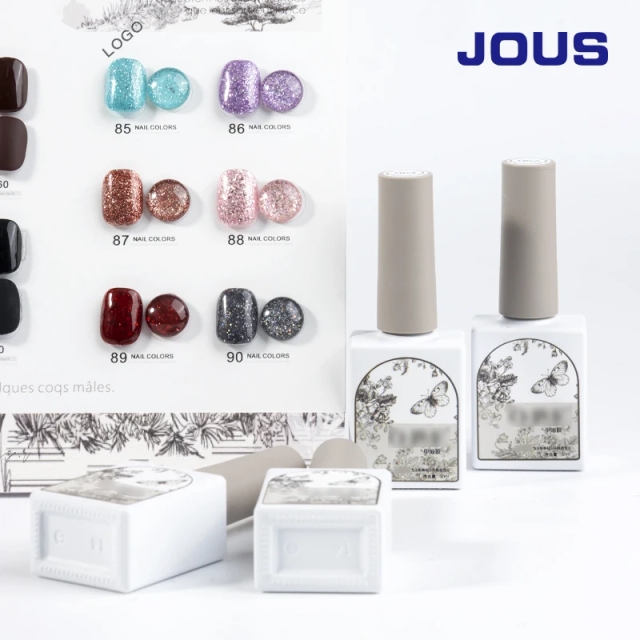 JOUS Custom Bottle Gel Nail Polish Set 15ml Long Lasting Varnish Private Label Nail Vegan Soak Off UV Gel Nail Polish Kit