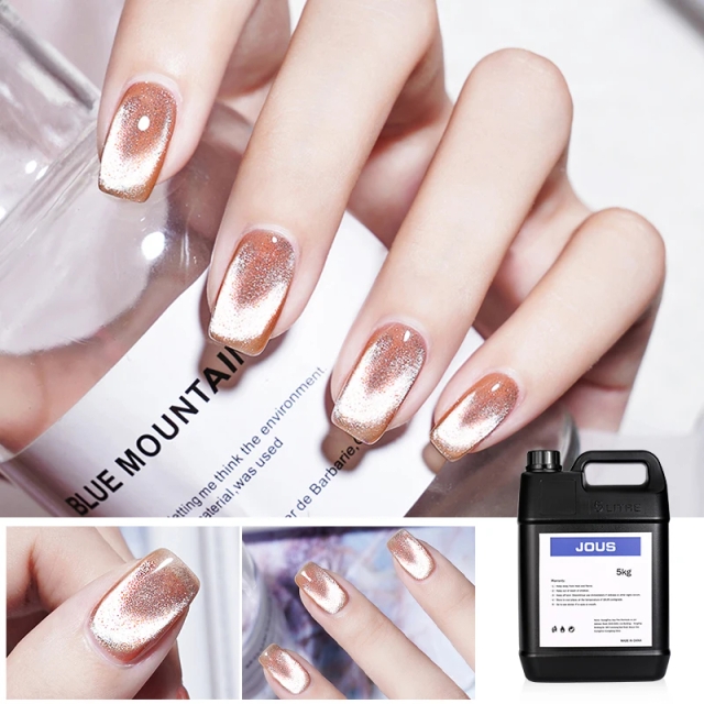 JOUS Crystal Moonlight & Holographic Shimmer Cat Eye Gel Polish for Nail Salon Professional Use With Strong Magnetic Effect