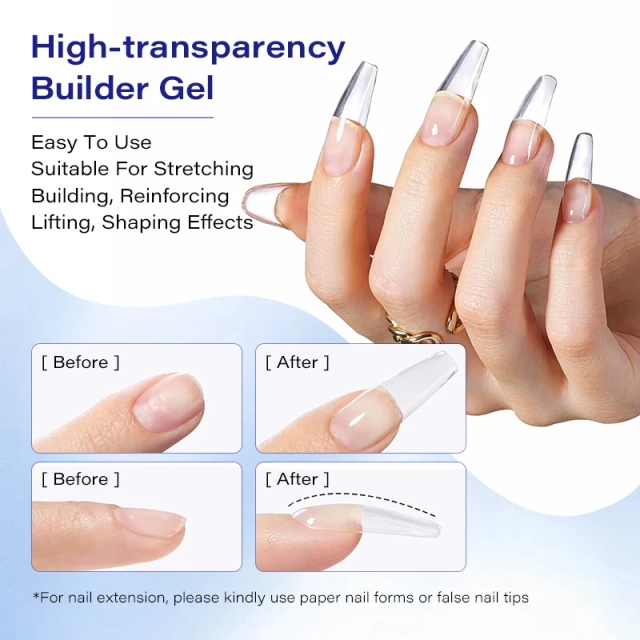 5-second Quick-drying Zero-pain Non-Toxic Eco-Friendly clear Nail Extension Gel Set TPO TMPTA Hema Free  Para Unas