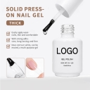 Non-Toxic Hema Free Tpo Free TMPTA Free Strong Adhesive Thick Solid Nail Glue Gel for Press on Nails Uv Gel Soft Gel