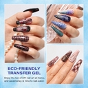Hema/Tpo/HPMA Free Transfer Gel 15ml Eco-friendly Long-lasting Nail Art Foil Glue Transfer Gel for Nails Glue Art Stickers