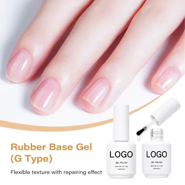 Clear Rubber Base Gel Polish Wholesale Jelly Rubber Base 1kg 15g Long Lasting Non-toxic Natural Resin Uv Gel Base Coat Top Coat