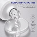 For High Gloss Clear Gel Top Coat Chrome Powder No Wipe Non Stick Long Lasting Mirror Shiny HEMA TPO Free UV Lamp 60s Cure