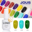 JOUS High Pigmentation Green 6000+ Solid Color Gel for Long Lasting Manicure & Pedicure with Customizable Color Series Salon Use