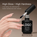 High Hardness High Gloss Long Lasting Non-yellowing Tempered Top Coat Gel 1kg 15ml Hema Free clear Odorless Natural Resin Uv Gel